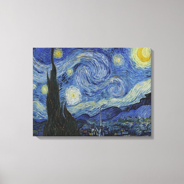 Lienzo La noche estrellada de Van Gogh (Anverso)