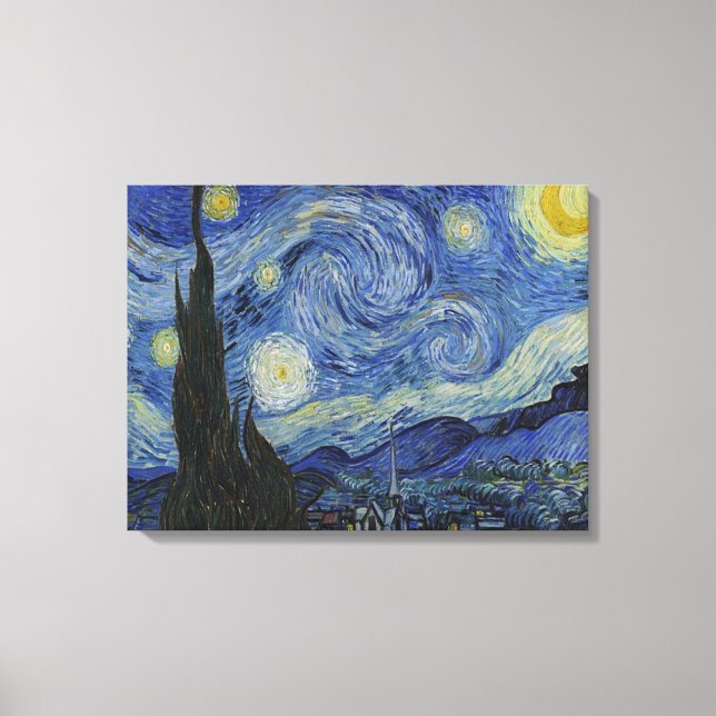 Lienzo La noche estrellada de Van Gogh (Anverso)
