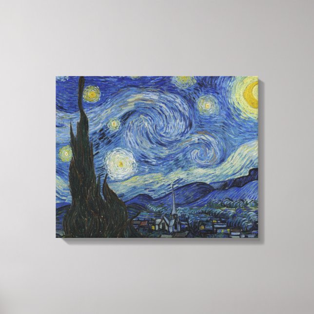 Lienzo La noche estrellada de Van Gogh (Anverso)