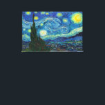 Lienzo La noche estrellada de Vincent van Gogh<br><div class="desc">El cielo nocturno de Van Gogh es un lienzo de energía giratoria. Debajo de las estrellas que explotan, el pueblo sigue siendo un lugar de orden sereno. Enlazar tierra y cielo es el ciprés, que se parece a las llamas, un árbol tradicionalmente conectado con los cementerios y el duelo. Sin...</div>