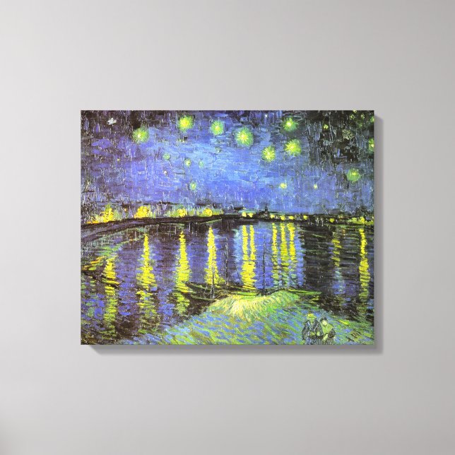 Lienzo La noche estrellada de Vincent van Gogh sobre el R (Anverso)