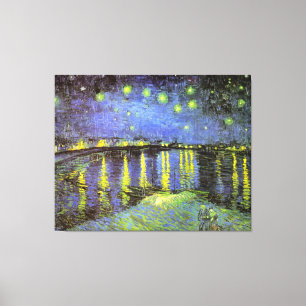 Lienzo La noche estrellada de Vincent van Gogh sobre el R