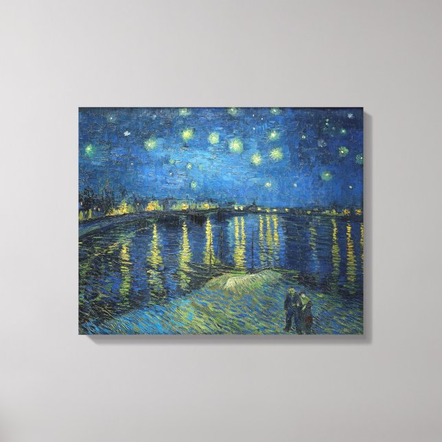Lienzo La noche estrellada de Vincent van Gogh sobre el R (Anverso)