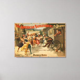 Lienzo La obra de las 15 bellezas del Burlesquers america