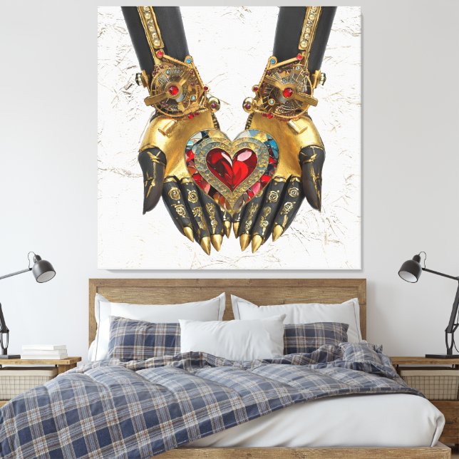 Lienzo La Ofrenda - Corazón en Manos (Insitu(Dormitorio))