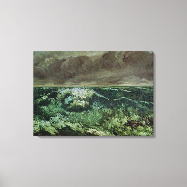 Lienzo La ola, después de 1870 (Anverso)