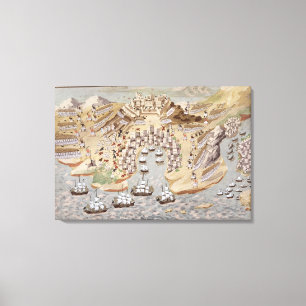 Lienzo La opinión del Pájaro-Ojo de Grecia occidental s