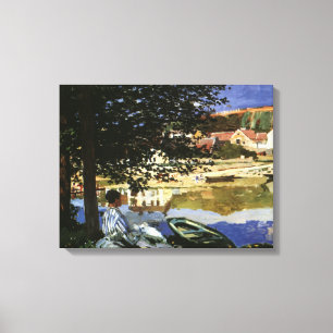 Lienzo La orilla del Sena, Bennecourt de Claude Monet