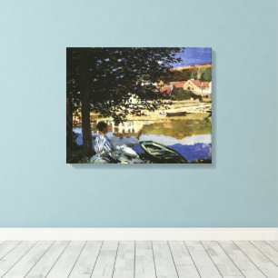 Lienzo La orilla del Sena, Bennecourt de Claude Monet