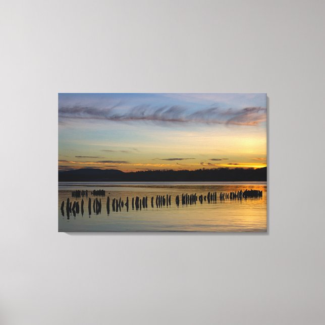 Lienzo La pacífica escena del río (Anverso)