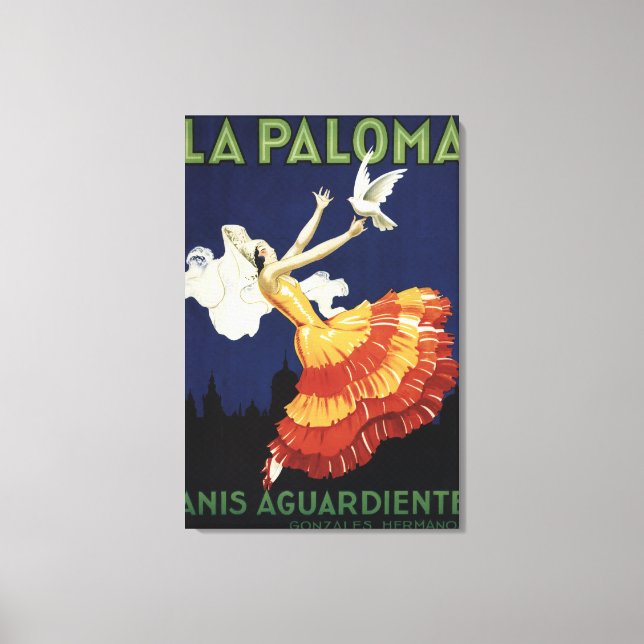 Lienzo La Paloma - Anis Aguardiente Promocional (Anverso)
