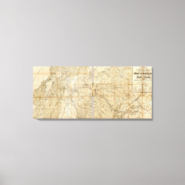 Lienzo La parte central del estado de California (Anverso)