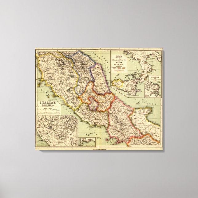 Lienzo La parte media de Italia (Anverso)