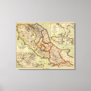 Lienzo La parte media de Italia