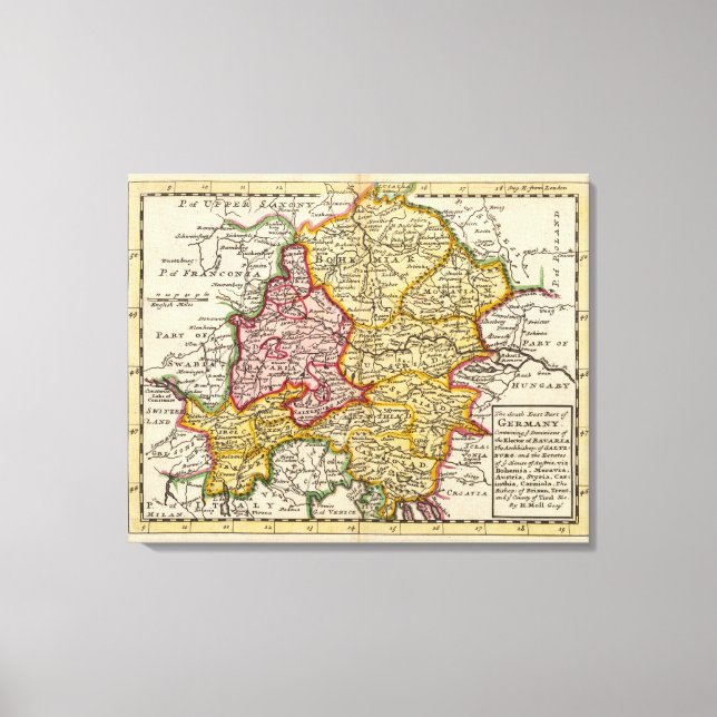 Lienzo La parte sureste de Alemania (Anverso)