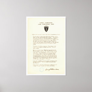 Lienzo La pedido de Dwight D. Eisenhower del día (1944)