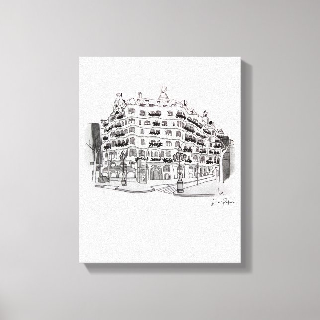 Lienzo La Pedrera - Casa Milá (Barcelona (Anverso)
