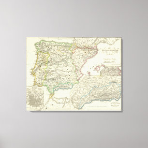 Lienzo La península ibérica a partir de 1257 a 1479