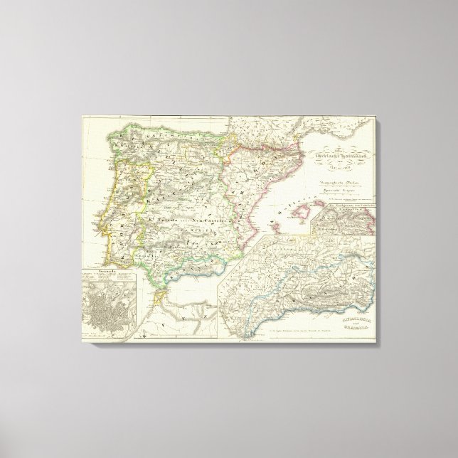 Lienzo La Península Ibérica de 1257 a 1479 (Anverso)
