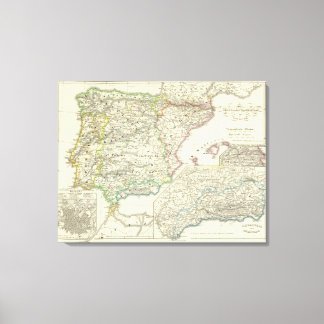 Lienzo La Península Ibérica de 1257 a 1479