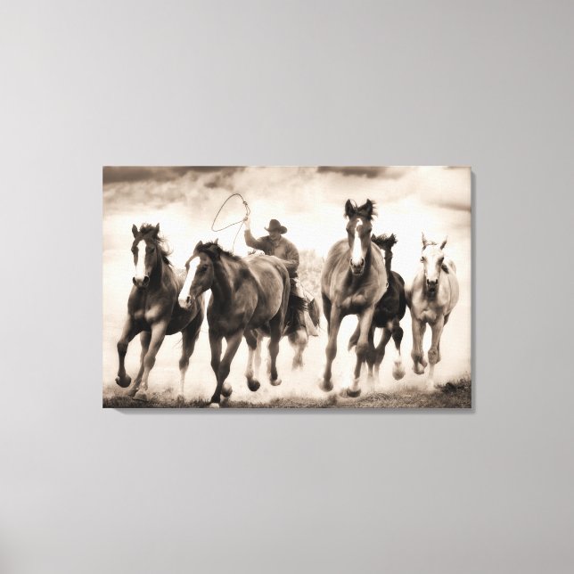 Lienzo La persecución (Anverso)