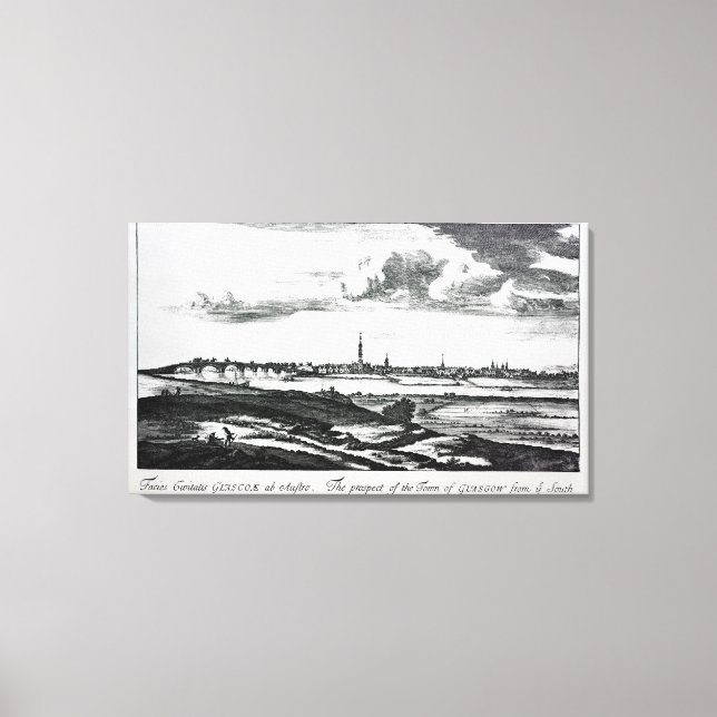 Lienzo La perspectiva de la ciudad de Glasgow (Anverso)