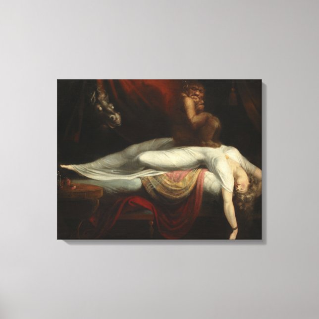 Lienzo La pesadilla (de Henry Fuseli) (Anverso)