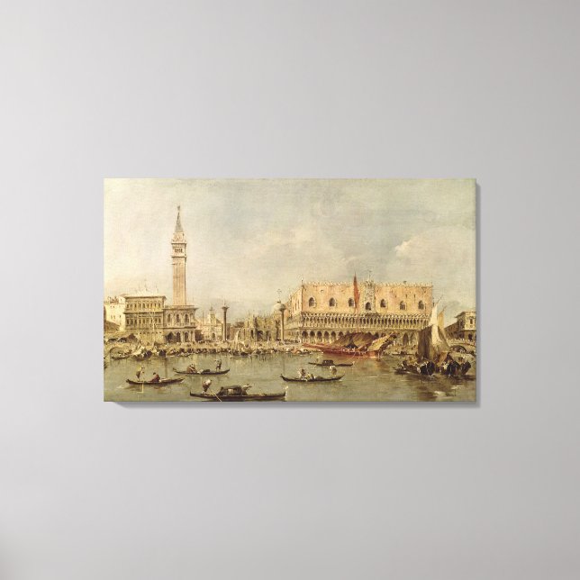Lienzo La Piazzetta y el Palacio Ducal (Anverso)