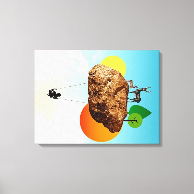 Lienzo La piedra de nuestra existencia (Anverso)