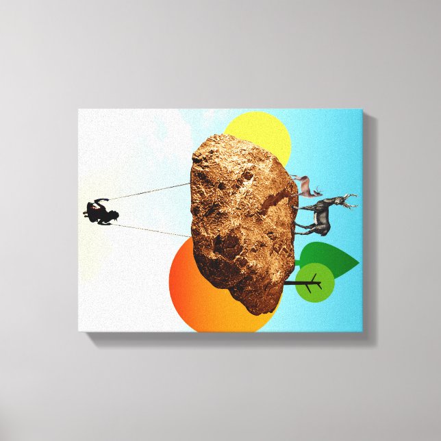 Lienzo La piedra de nuestra existencia (Anverso)