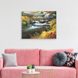 Lienzo La pintura al óleo de otoño cautivadora al estilo 