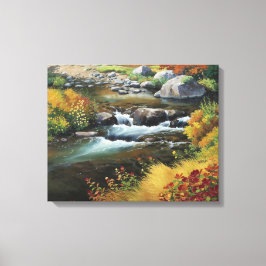 Lienzo La pintura al óleo de otoño cautivadora al estilo 