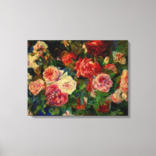 Lienzo la pintura de Pierre Renoir, Rosas,