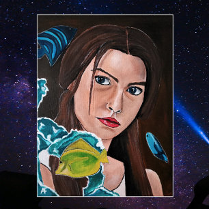 Lienzo La pintura de un amante cruzada por la estrella de