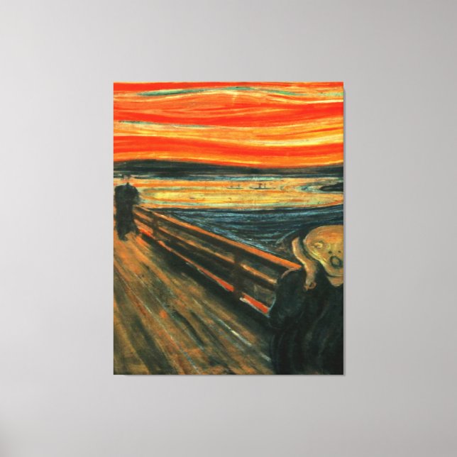 Lienzo La pintura de una obra maestra de Edvard Munch (Anverso)