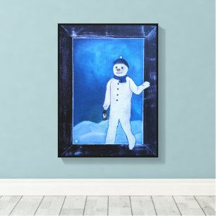 Lienzo La pintura La escapada del muñeco de nieve de Alfr