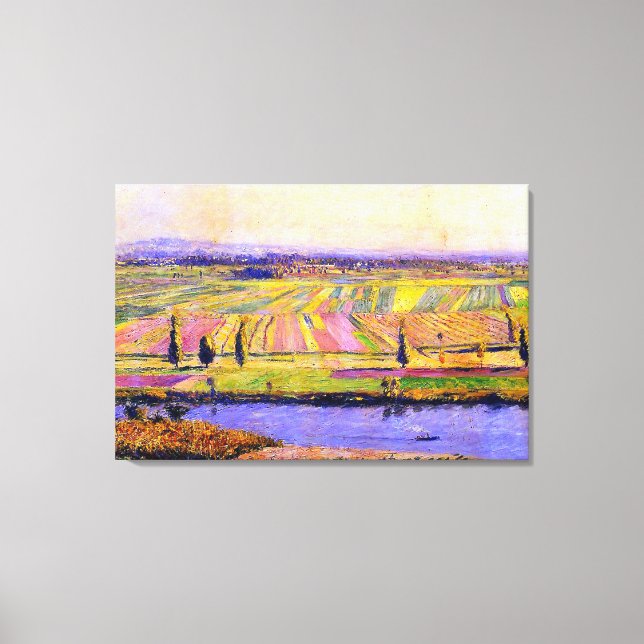 Lienzo La Plaine de Gennevilliers de Caillebotte (Anverso)