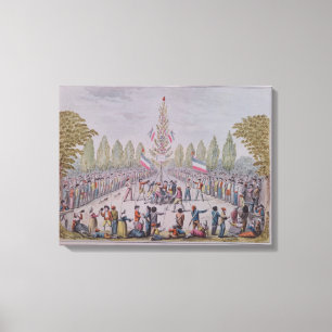 Lienzo La plantación de un árbol de la libertad