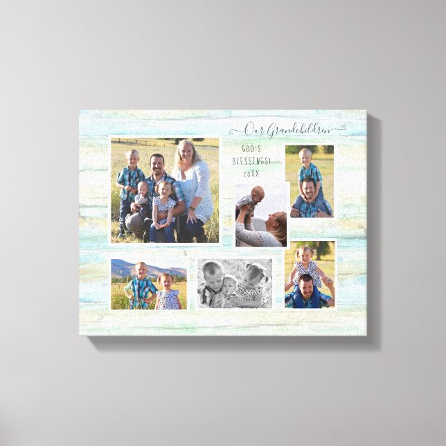 Lienzo La playa de Driwood La familia de nuestros nietos  (Anverso)