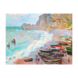 Lienzo La playa de Etretat Claude Monet