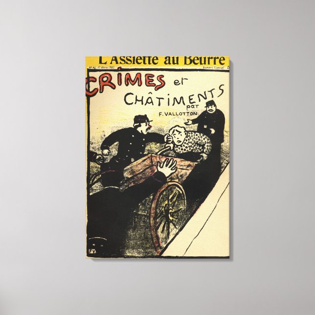 Lienzo La policía ataca a una serpiente (Anverso)