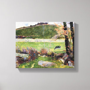 Lienzo La pradera a orillas de Aven de Paul Gauguin