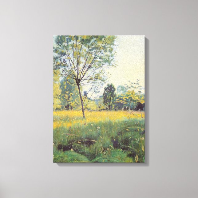 Lienzo La pradera dorada (por Ferdinand Hodler) (Anverso)