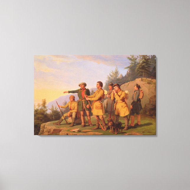 Lienzo La primera visión de Boone sobre Kentucky (Anverso)