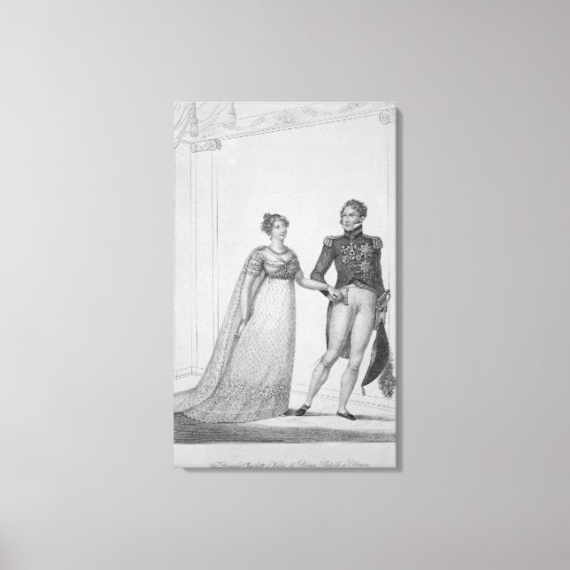 Lienzo La Princesa Carlota de Gales y Príncipe (Anverso)