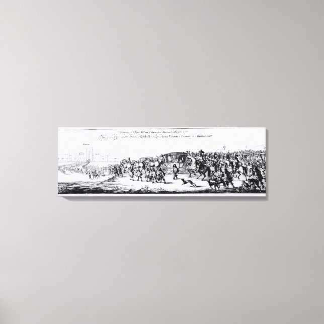 Lienzo La procesión de Carlos II (Anverso)