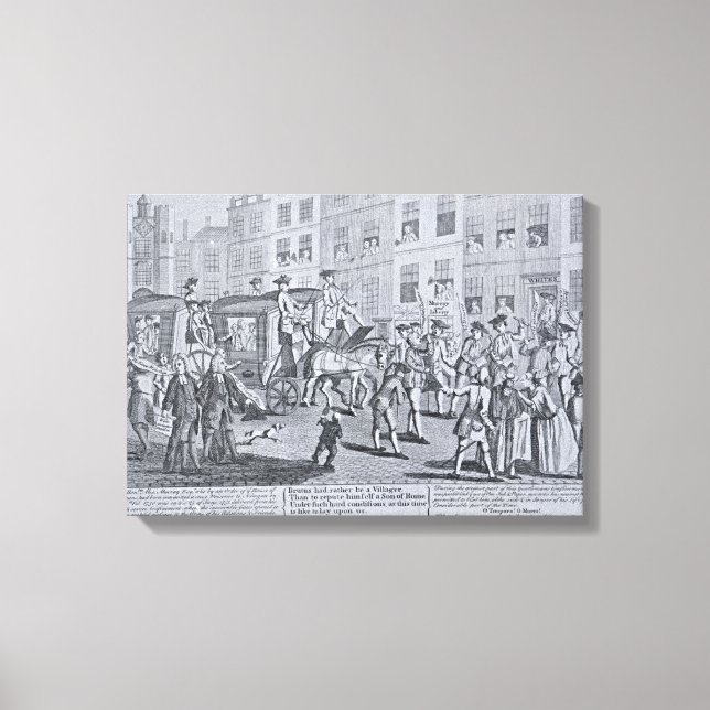 Lienzo La procesión de los patriotas británicos (Anverso)