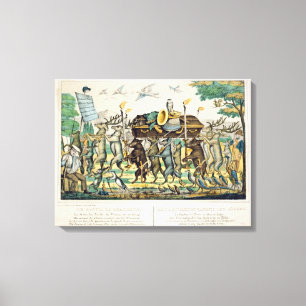 Lienzo La procesión del cazador, c.1850 (mano coloreada