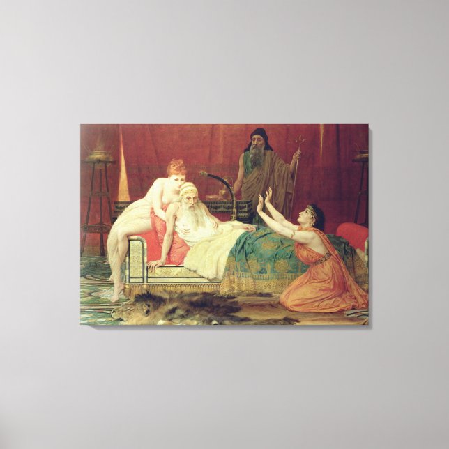 Lienzo La promesa de David a Bathsheba (Anverso)