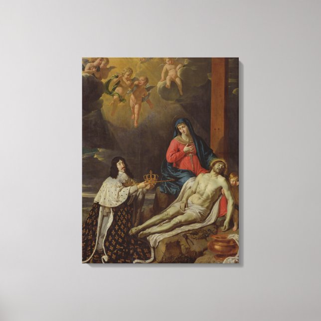 Lienzo La promesa de Luis XIII Rey de Francia y (Anverso)